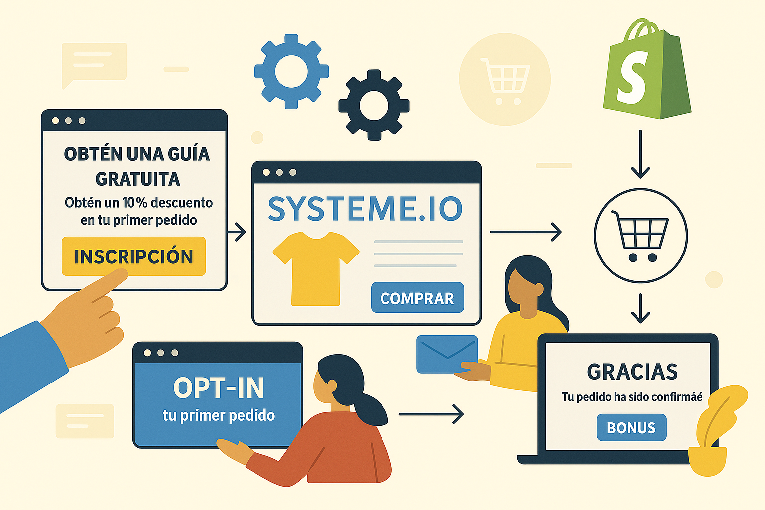 Embudo Shopify Gratis: Más Ventas con Systeme.io