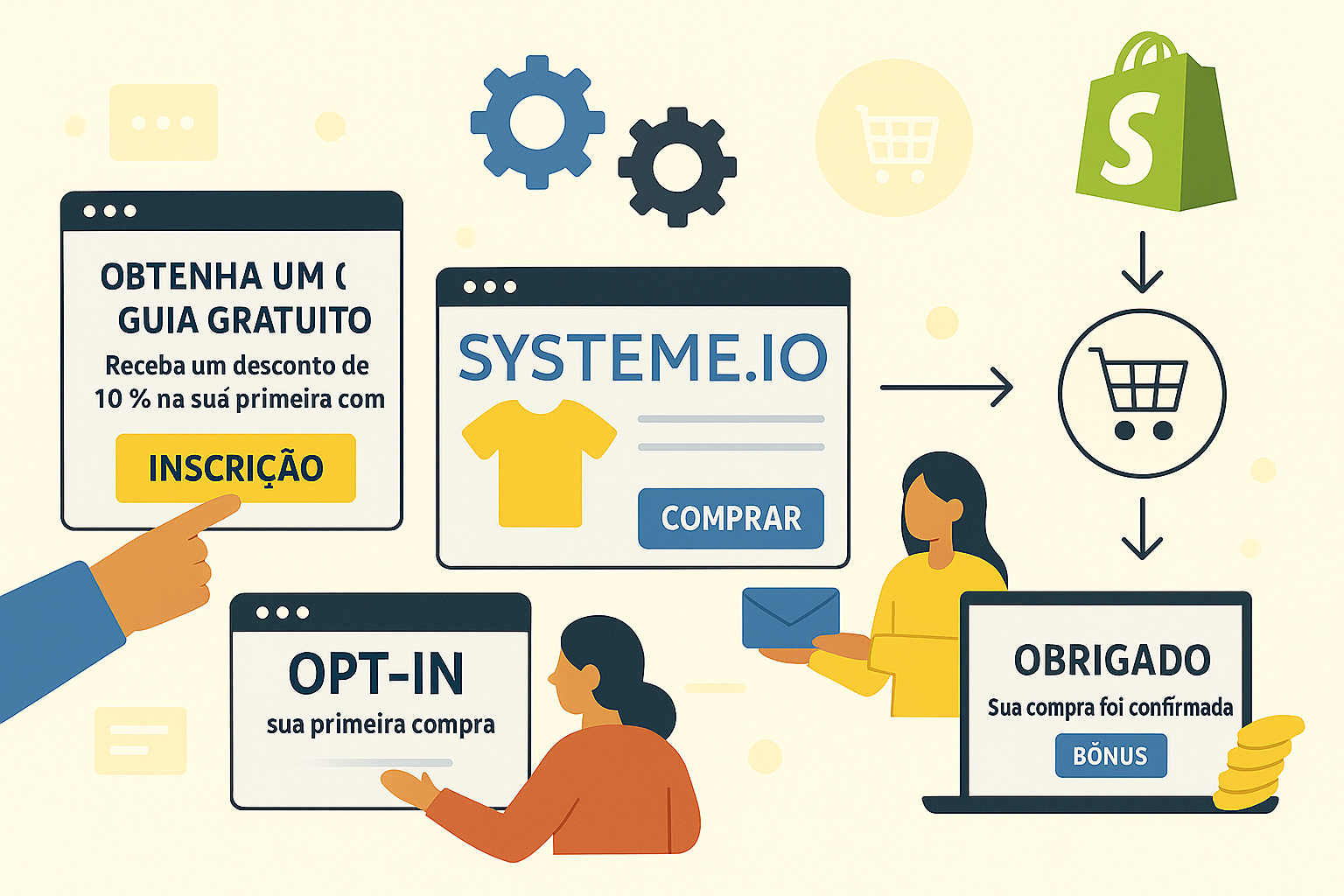 Funil Shopify Grátis: Venda Mais com o Systeme.io