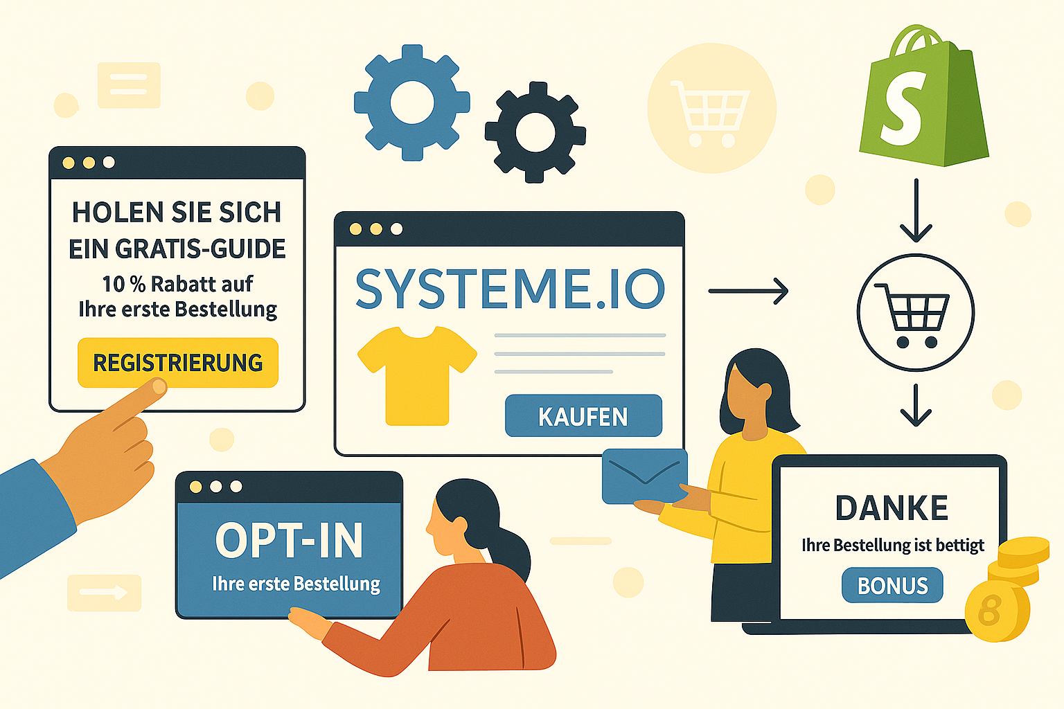 Kostenloser Shopify Funnel mit Systeme.io erstellen