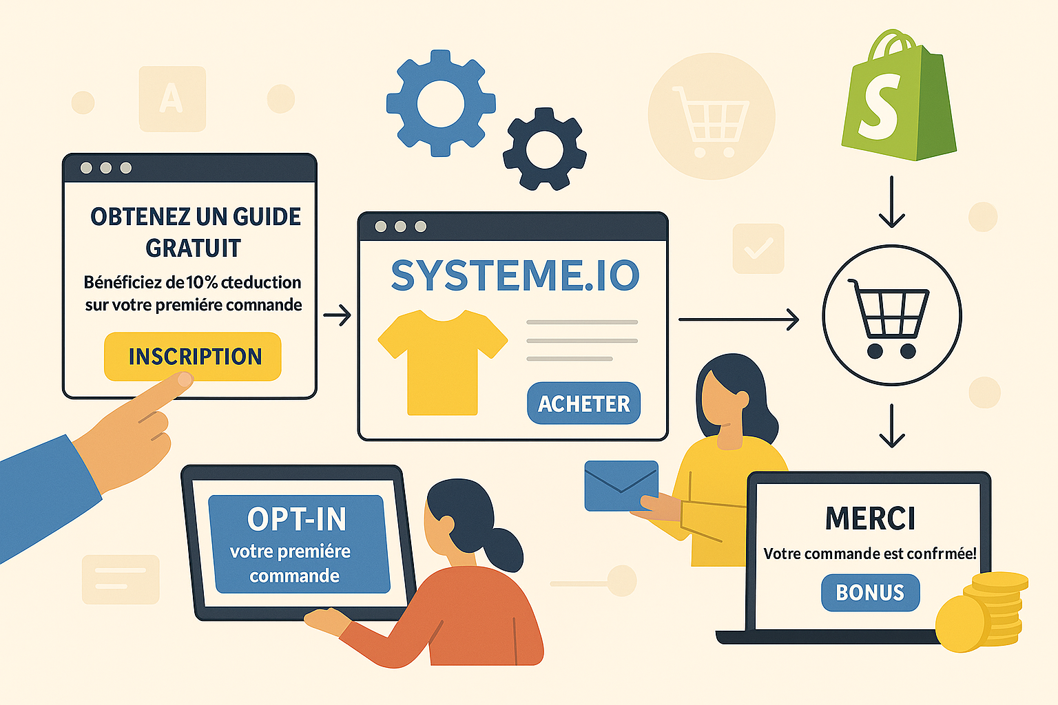 Tunnel Shopify Gratuit : Boostez Vos Ventes avec Systeme.io